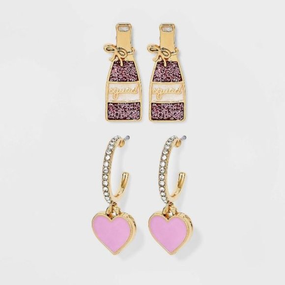 SUGARFIX by BaubleBar 'Yes Way Rose' Statement Earring Set - Pink - Picture 3 of 3
